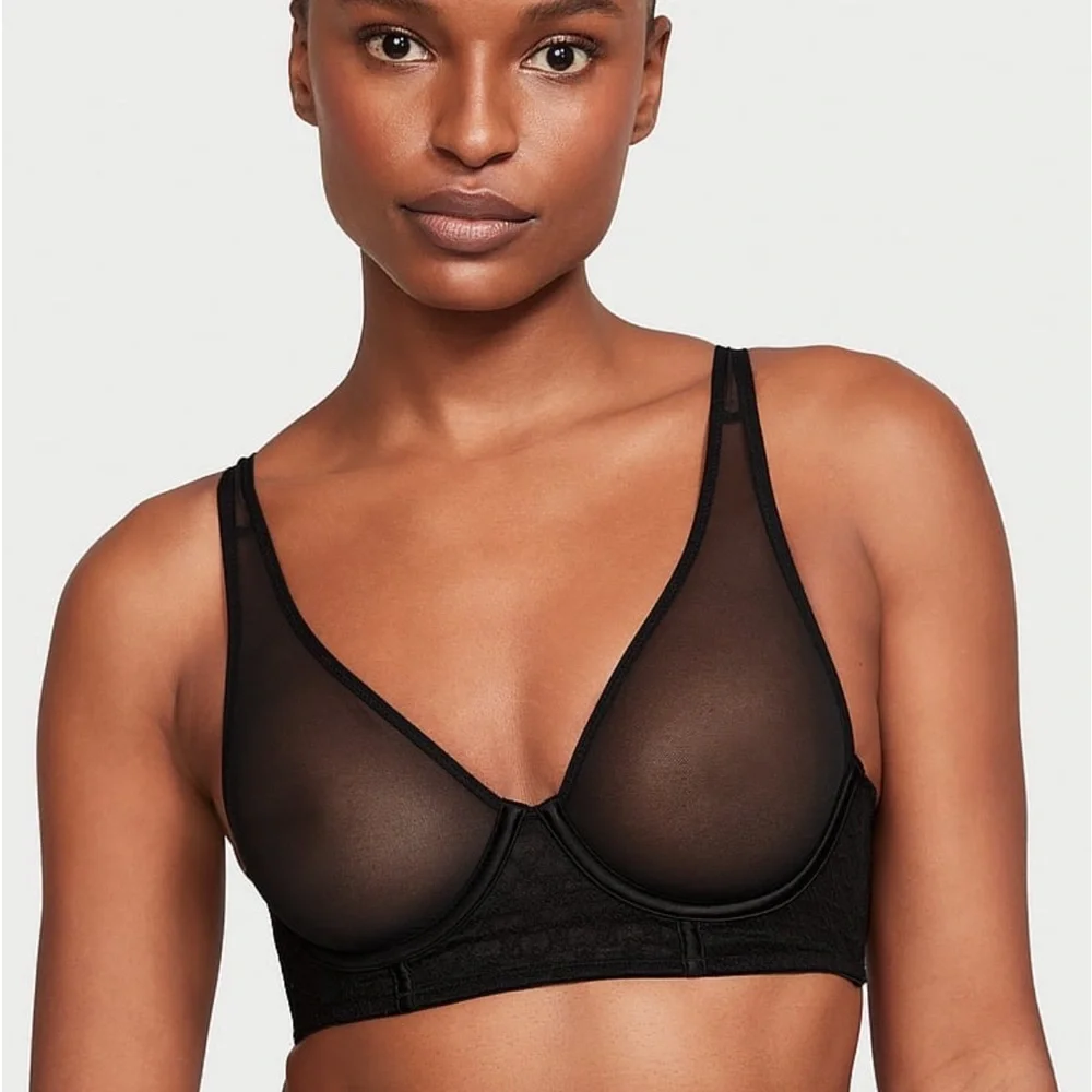 Victoria’s Secret very sexy Icon mesh longline plunge bra